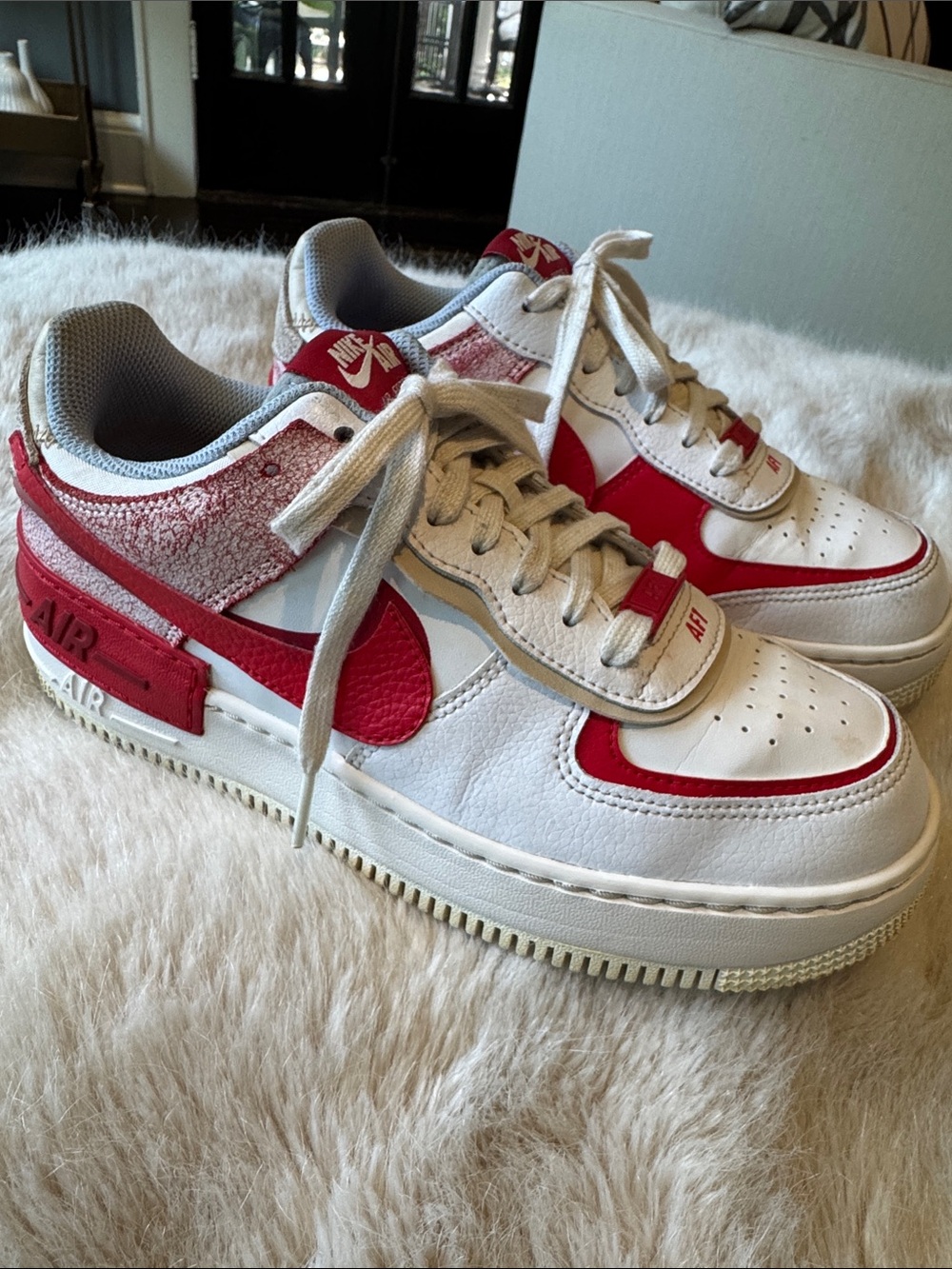 Rare Nike Air Force 1 Shadow “Cracked Leather” - Womens - Low-Top Sneakers